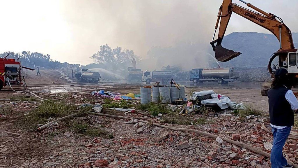 台南烏樹林廢棄物場火勢撲滅　一度影響14區空氣品質